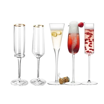 1BUC Auriu Șampanie Flaut Pahare Pahare de Cocktail Elegant Proiectat de Mână cu sufletul la gură, Plumb, Cupe de Șampanie