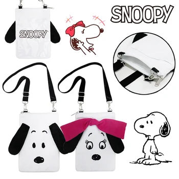 Snoopy Moda Small Crossbody Genti Femei Mini Snoopy Urechi de Pluș Umăr Geanta Messenger cu Fermoar Telefon Doamnelor sac Pungă Geantă de mână