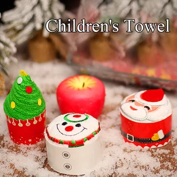 Copii Crăciun Tort Design Prosop, Drăguț Pătrat Prosop Pentru Petrecerea de Crăciun, de Crăciun Creative Mic Cadou pentru Copiii Nou-născuți