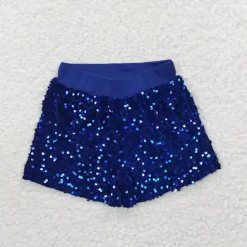 2023 mai Recente de Proiectare RTS Copii Căptușeală din Bumbac pantaloni Scurți Copii Albastru Pantaloni scurti Baby Boutique Paiete Îmbrăcăminte