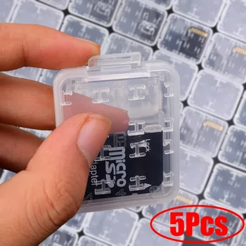 Plastic clar Card de Memorie Caz Stick Micro SD TF Card Cutie de Depozitare Protecție Suport Transparent Card de Memorie Cutii de Depozitare