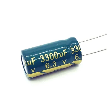 10buc/lot 6,3 V 3300UF 10*20 de Joasă Impedanță înaltă frecvență de aluminiu electrolitic condensator 3300UF 6.3V3300UF 20%