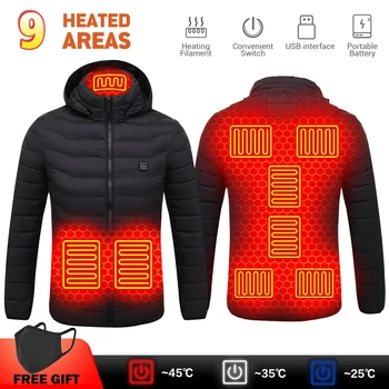 Încălzit Jacheta USB Bărbați Încălzire Vesta Femei Încălzit Jakcet Termică Îmbrăcăminte Veste Schi, Vânătoare, Camping Drumetii Haina de Iarna