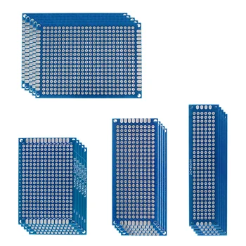 20BUC/Lot Dublă față-verso PCB kit Placa Breadboard 2x8 3x7 4x6 5x7cm Universal PCB Experiment Albastru Prototip de Circuit Diy