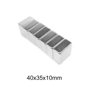 1/2 BUC 40x35x10 mm pătrat magneți 40mm X 35mm N35 Bloc Magnet Puternic din Neodim 40x35x10mm Magnet Permanent foaie 40*35*10 MM