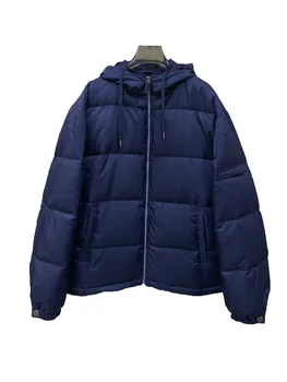 Jos jacheta cu gluga scurt vrac forma de buzunar dublu design cald și confortabil 2023 iarna noi 1128