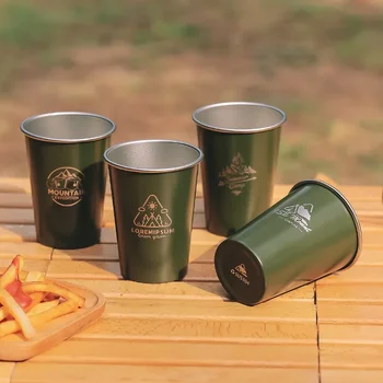 În aer liber Camping Cupa 350ml din Oțel Inoxidabil Băutură Rece Cani de Călătorie Portabil, Bere, Cafea, Ceai, Lapte, Apa Cana Drinkware Set