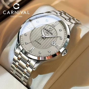 CARNAVAL NOU Brand de Top Sport Barbati Mecanice Ceas de Lux Automatic MIYOTA Watch Bărbați din Oțel Inoxidabil Ceas rezistent la apa