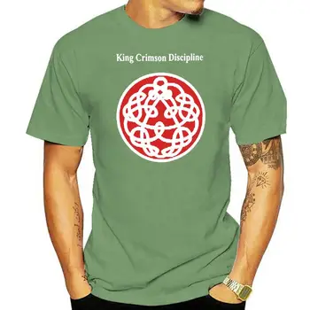 Mans Unic de Bumbac Mâneci Scurte, O-neck T Shirt King Crimson Bărbați Disciplina Negru T-shirt Negru