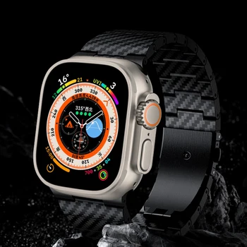 Carbon FiberStrap pentru Apple Watch Ultra Band 49mm 45mm 44mm 41mm 40mm PC brățară Brățară Watchband iWatch Seria 3 4 5 6 SE 7 8
