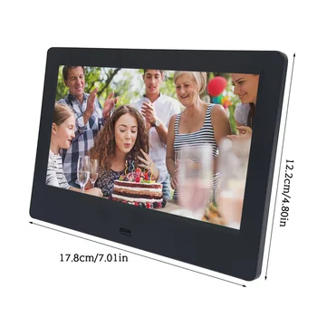 7-inch Digital Photo Frame HD LED cu Ecran Album Foto Electronic Imagine Video Player Cadou Plug SUA