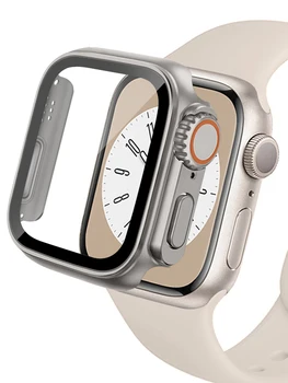 Schimbare la Ultra Caz pentru Apple Watch Caz 45mm 41mm 40mm 44mm 42mm 38mm Ecran de Sticlă Protector iWatch Seria 9 8 7 SE2 SE 6 5 4