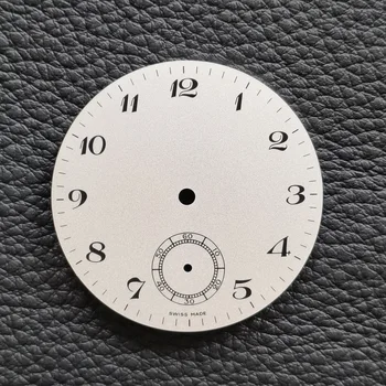 Cadran de ceas cu diametrul de 38.9 mm Fildeș alb mat dial Grosime 0,4 mm la mâna a doua este la 6 o 'clock se Potrivește ETA64978 ST3621 circulație