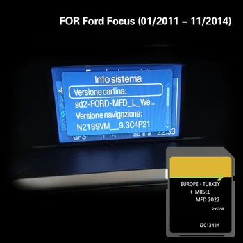 Utilizați Pentru Ford Focus (01/2011 - 11/2014) Gibraltar, Grecia, Ungaria, Irlanda Harta SD Nav Memorie Card GPS