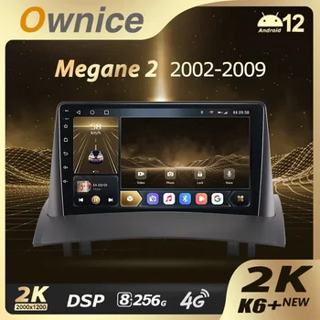 Ownice K6+ 2K pentru Renault Megane 2 2002 - 2009 Radio Auto Multimedia Player Video de Navigare Stereo, GPS, Android 12 Nu 2din DVD