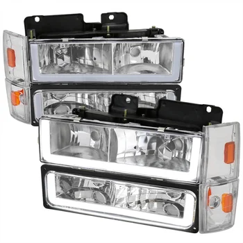 Se aplică Auto Sisteme de Iluminat Pentru 1988-1993 Chevrolet/GMC C10 C/K Sierra Tahoe BAR LED Faruri Cu Bara &Colț de Lumini