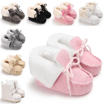 Pantofi pentru copii Pentru Copii Primul Pietoni Fată Nou-născut Băiat de Iarnă Moale Anti-alunecare Cald Snowfield Papuceii de Boot Infant Toddler pantofi