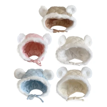 Toamna Iarna pentru Copii Pălărie Urs Ureche Design Cald Capac Solid de Culoare pentru Copii mici