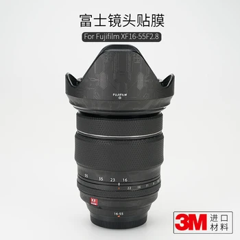 Pentru Fuji XF16-55F2.8 Lentile de Protecție de Film 1655 2.8 Autocolant Fibra de Carbon Mat 3M