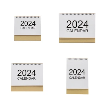 Portabil 2024 Mini-Calendar de Birou pentru Studiu de Mediu și de Gestionare a Timpului Y3ND