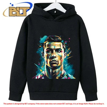 Ronaldo tipărite pentru copii imbracaminte casual copii de catifea hanorac de toamnă și de iarnă sport hanorac pentru baieti si fete