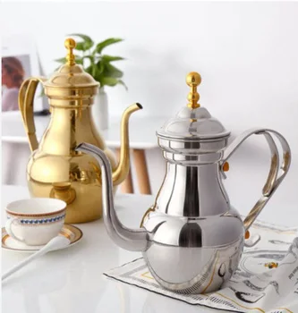 1,5 L Din Oțel Inoxidabil Ceainic Restaurant Retro Royal Ceainic Cu Filtru De Ceai Timp De Scurgere Vas Pentru Preparare Ceai În Cana Ceai Infuzor
