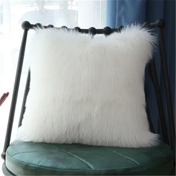 În stil European, imitație de lână de pluș lână față de pernă pernă de canapea frumoasă bordura de lână față de pernă caldă pernele de acoperire