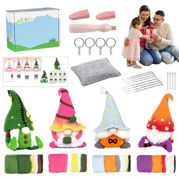 Împâslire Kit Pentru Incepatori DIY Gnome Împâslire Cu Set de Instrucțiuni Creative Cadouri De Craciun, Cadouri de Interacțiune Părinte-Copil