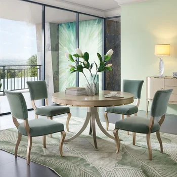 BUCĂTĂRIE Americană, lux de lumină de înaltă calitate de vânt din lemn masiv rotund Nordic masă moderne, simple, mese rotunde și scaun