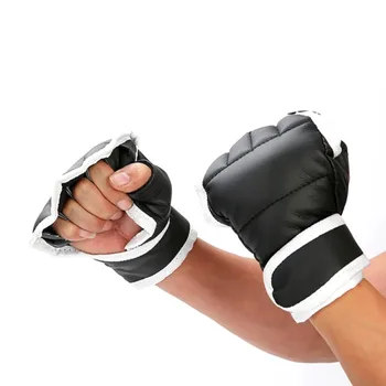 Jumătate Degetul Mănuși de Box din Piele PU de Luptă Kick Box Mănuși Karate, Muay Thai de Formare Antrenament Manusi Copii pentru Bărbați