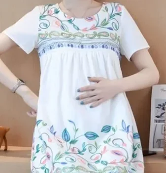 Maternitate verde Gravida Încărcare 2022 Amuzant Femei Tricou Tricou Fata Noi Dimensiuni Mari, Haine