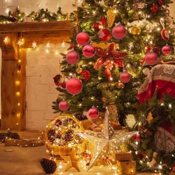 Globuri de craciun Pomul de Crăciun Pandantiv Set Festiv de Crăciun Bile pentru Familie, Prieteni, Profesori Masa de Recepție Decor pentru Pomul de