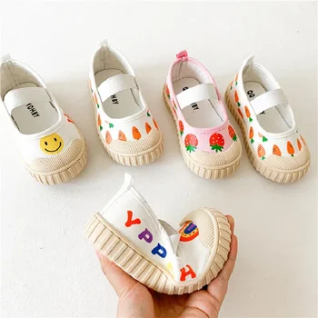 Copii Adidasi Fete Incaltaminte Copii Adidasi Drăguț Dulce Panza Pantofi Casual Fashion Moale Apartamente Fete Copilul De Pantofi Fete 21-32