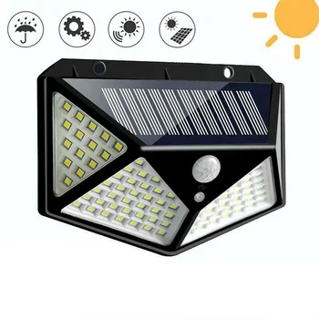 100 Solare LED Lumini de Perete rezistent la apă în aer liber Solare Lampă fără Fir, Alimentat cu energie Solară a Soarelui Lumină pe Stradă pentru Decor Gradina