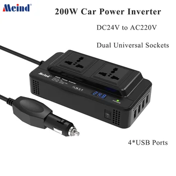 Meind 200w Auto Invertor de Putere cu Dual Universal Prize&USB QC3.0 DC12V să AC220V Putere Invertor pentru Auto