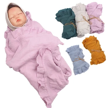 Momlover Bumbac Organic Pătură Moale Tricot Capac Copil Pătură Scutece Patura De Înaltă Densitate Baby Wrap Prosop