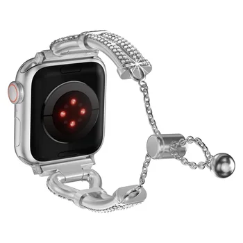 Stras Curea de Metal Pentru Apple Watch Band Ultra 44mm 45mm 40 41 49mm Lux Femeie Brățară Bratara pentru Iwatch 8 7 5 6 9 SE