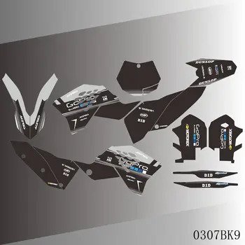 Pentru KTM SX SXF 125 250 450 2007 2008 2009 2010 Full Grafica Decalcomanii Autocolante Motocicleta de Fundal Personalizate Nume Număr