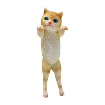 Pisoi Ornamente În Formă De Draperii Pisoi Drăguț Statuie Mini Animal Ciudat Meserii Pisica Rășină Sculptura Pentru Birou Camera Estetice Decor