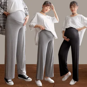 Pantaloni Largi Picior la modă pentru Femei Maternitate Pantaloni cu o Curgere se Potrivesc Primăvara și Toamna Îmbrăcăminte de Maternitate