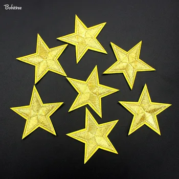 10 buc Golden Star Patch-uri de Fier pe Aplicatii Brodate pentru Haine de Cusut Consumabile Costum de Decorare DIY Insigne