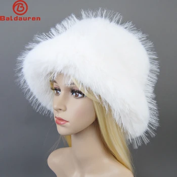 Noi Faux Blană Pălărie Femei Elegante Toamna și Iarna Blană Pălărie Pescar coreean Senior Cald Doamnelor Pălărie Găleată modelului de Pluș Găleată cu Capac