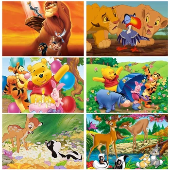 Disney DIY 5D Diamant Pictura Desene animate Winnie the Pooh The Lion King Broderie Mozaic Stras Poze Decor Acasă Cadou