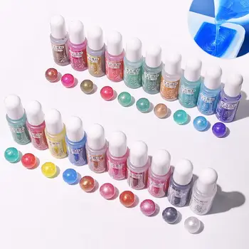 20 de Culori Rășină Epoxidică Vopsea Perla Pigment Perlat Lichid Colorant Pentru DIY Rășină Epoxidică Mucegai Pigmenti de Colorare de Bijuterii a Face Meserii