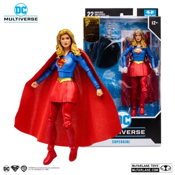 Original McFarlane Toys DC Multivers Renaștere 7-inch Supergirl Gold Label de Acțiune Figura Model de Colectie Jucarie Cadou