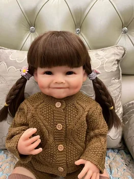 22 Inch Full Silicon Renăscut Baby Doll Fata Raya Bebe Bonecas Impermeabil Realiste Jucarii Pentru Copii Cadou De Ziua De Nastere