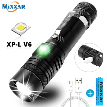 Z20 Ultra Bright LED-uri Lanterna Cu XP-L V6 lampa LED șirag de mărgele rezistent la apa Lanterna cu Zoom 4 modul de iluminare Multi-funcție USB de încărcare
