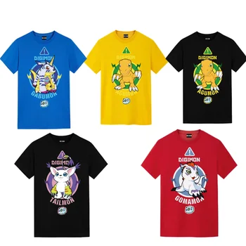 Digimon Adventure comună T-shirt pentru bărbați și femei vrac anime din jur Yagu bestia rafinat și versatil cuplu mâneci scurte