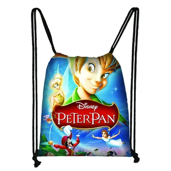 Disney Peter Pan Cordon Geanta De Zi Cu Zi Casual, Geanta Băieți Fete Rucsac Cordon Saci De Depozitare Sac De Cumpărături Saci De Plajă