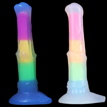 Colorat Luminos Monstru Dildo10.4in Imens Cal Anal Plug Pentru Femei Barbati Gay se Masturbeaza Anus Stimula Fantezia Sexy Jucării Produs